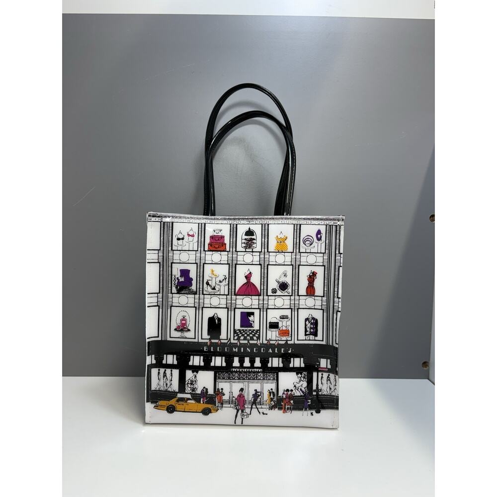 Bloomingdale’s Window Front Small Vinyl Plastic Fashion Tote